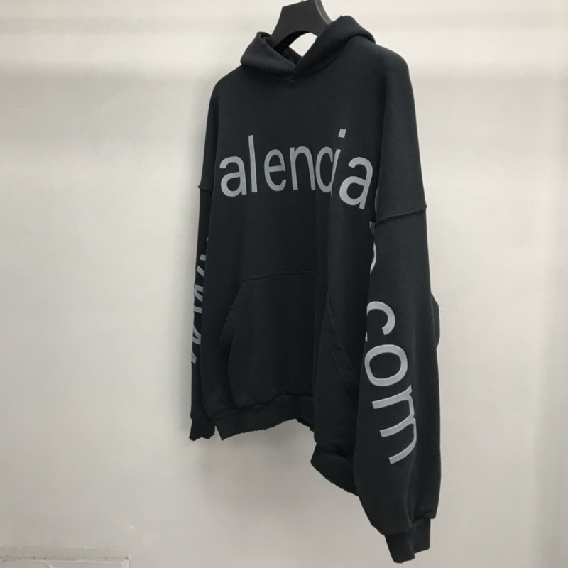 Ba*len*cia*ga lettered hooded sweatshirt