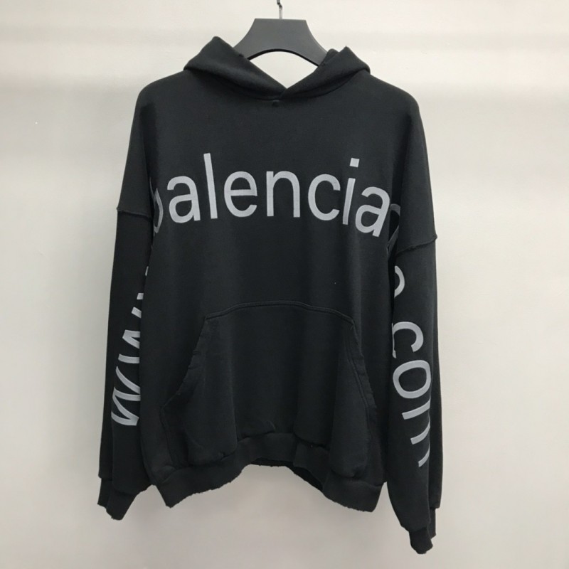 Ba*len*cia*ga lettered hooded sweatshirt