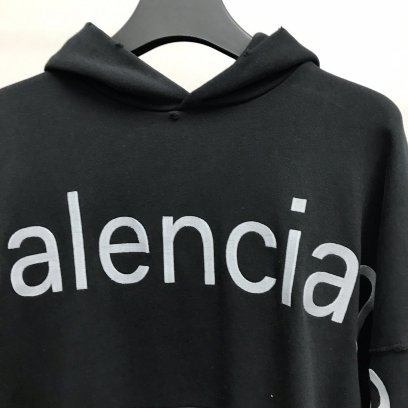 Ba*len*cia*ga lettered hooded sweatshirt