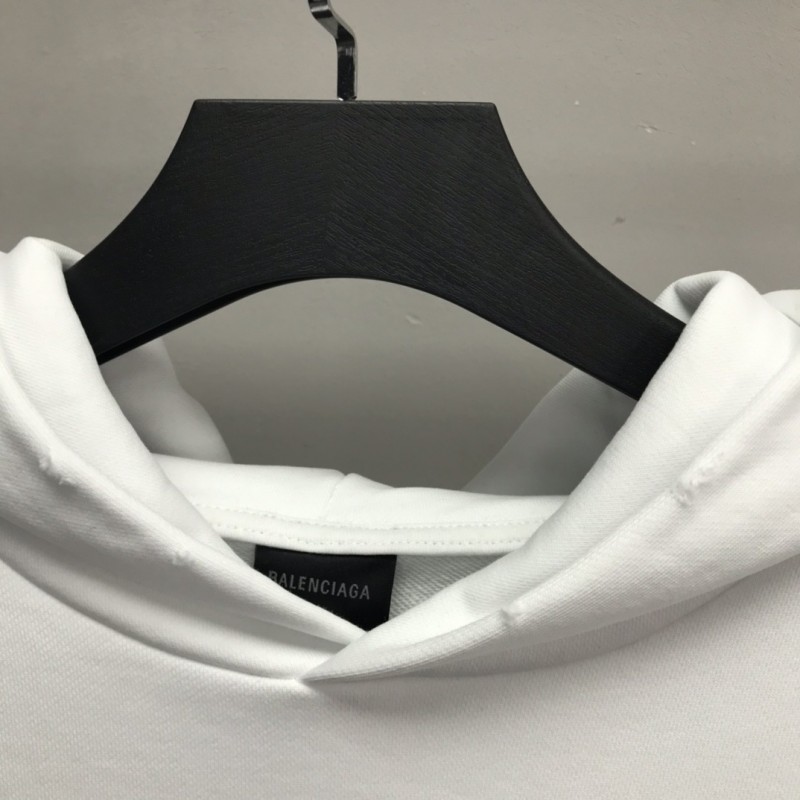 Ba*len*cia*ga lettered hooded sweatshirt