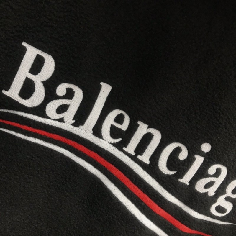Ba*len*cia*ga Polar Fleece Coke Hooded Sweatshirt