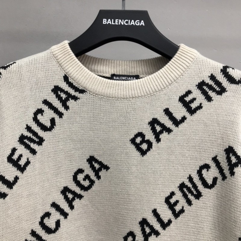 Ba*len*cia*ga letter sweater