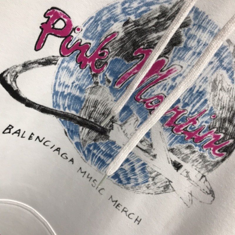 Ba*len*cia*ga printed hooded sweatshirt