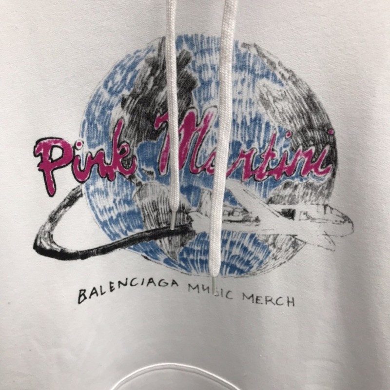 Ba*len*cia*ga printed hooded sweatshirt