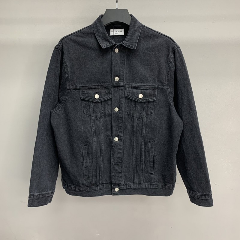 Ba*len*cia*ga BB letter denim jacket