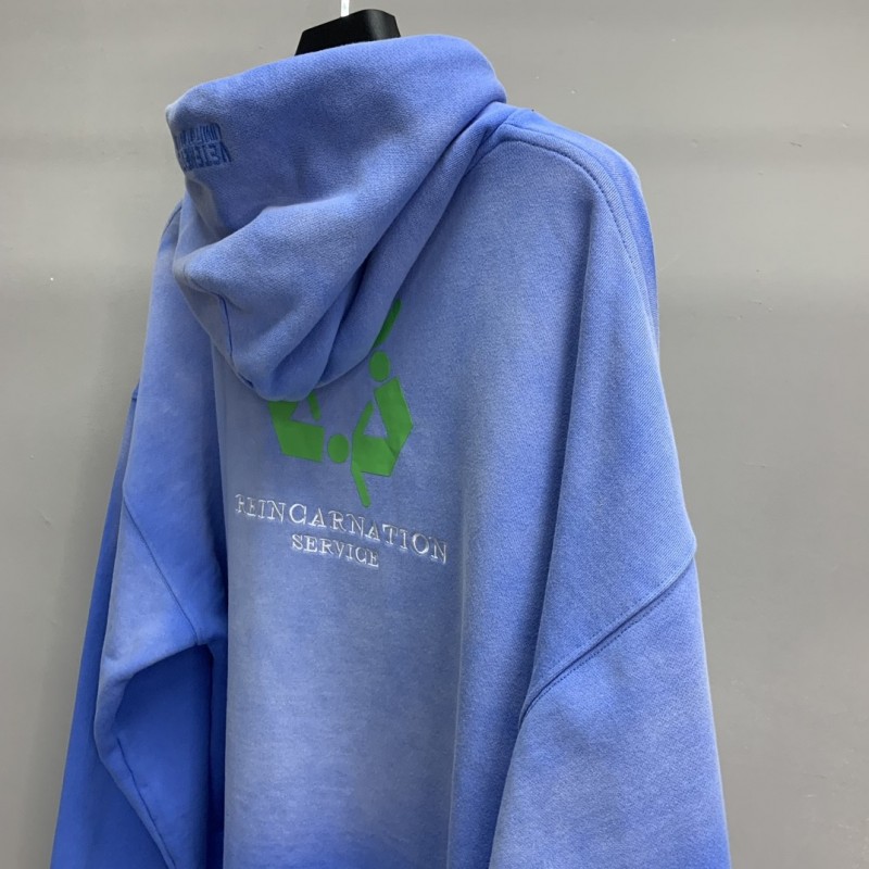 Ba*len*cia*ga lettered washed sweatshirt