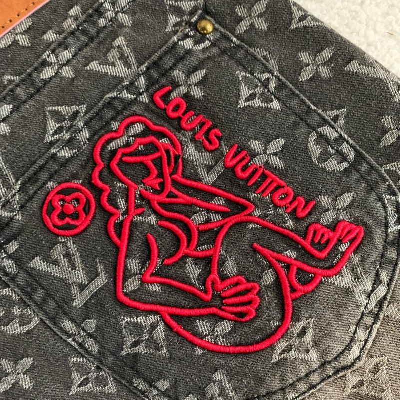 Lv 2023ss show style wave jeans