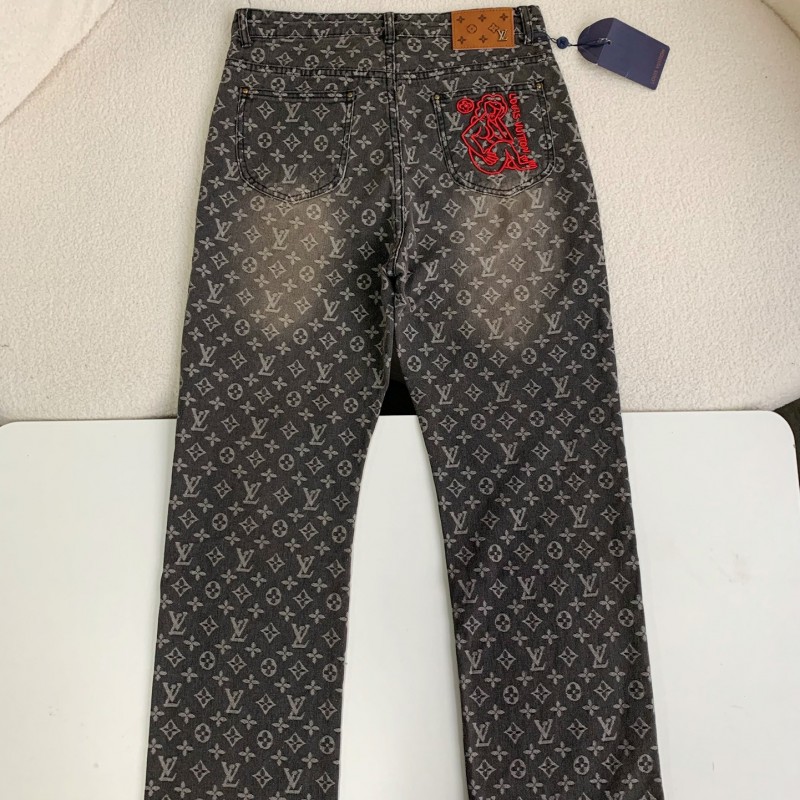 Lv 2023ss show style wave jeans