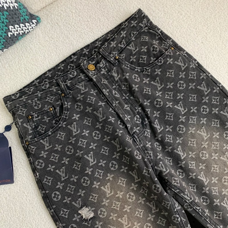 Lv 2023ss show style wave jeans