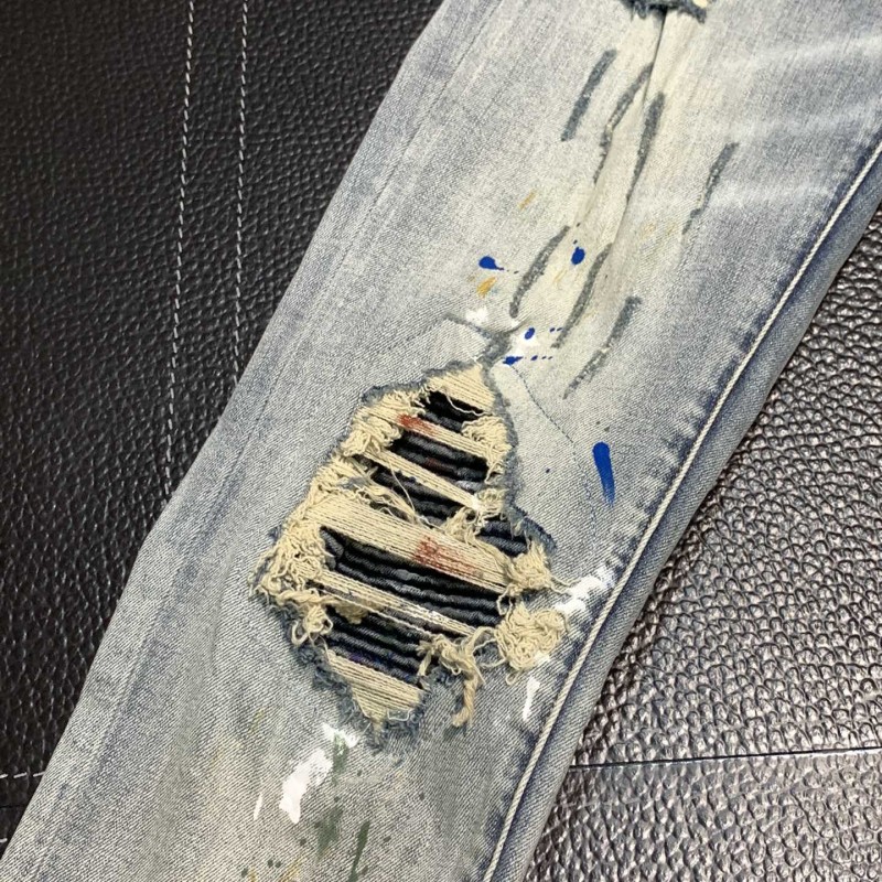 Amiri slim fit petite straight jeans