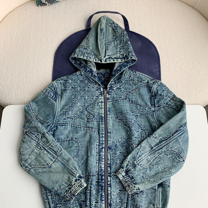 L0*is V*t0n Jean hooded jacket