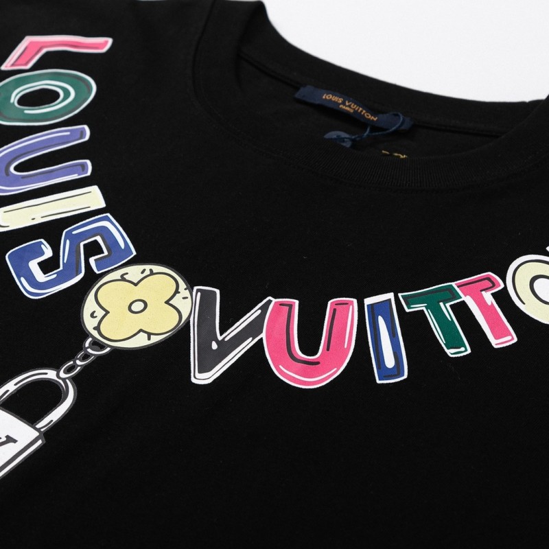 L0*is V*t0n Logo lettering T-shirt with 23SS neckline