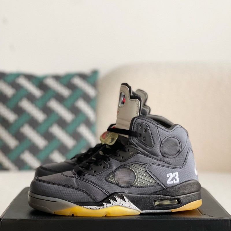 OFF_WHITExJordan Air Jordan 5 Retro SP High-top basketball shoes