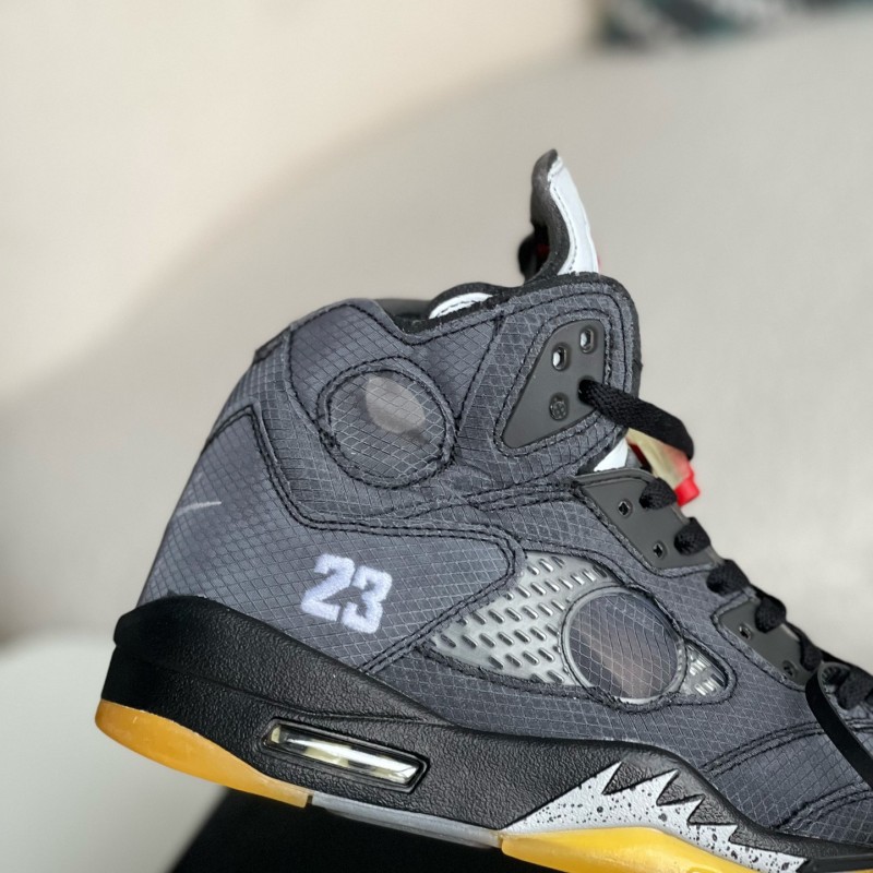 OFF_WHITExJordan Air Jordan 5 Retro SP High-top basketball shoes