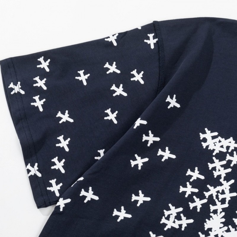 L0*is V*t0n 23ss small plane full print pattern gold classic T-shirt