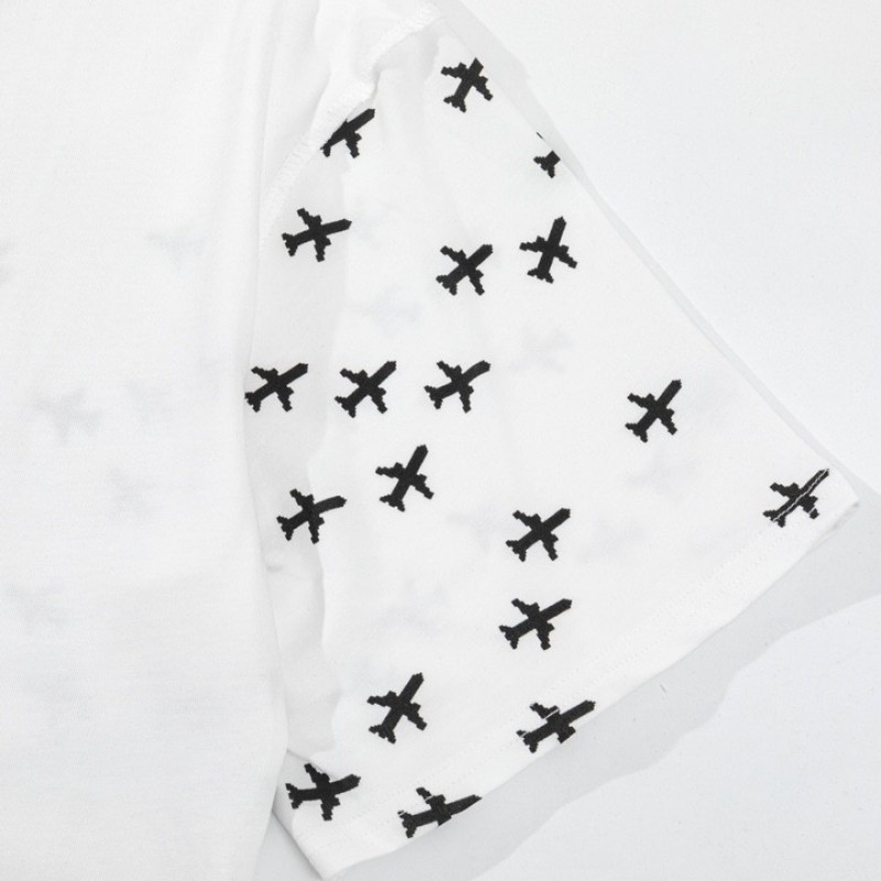 L0*is V*t0n 23ss small plane full print pattern gold classic T-shirt