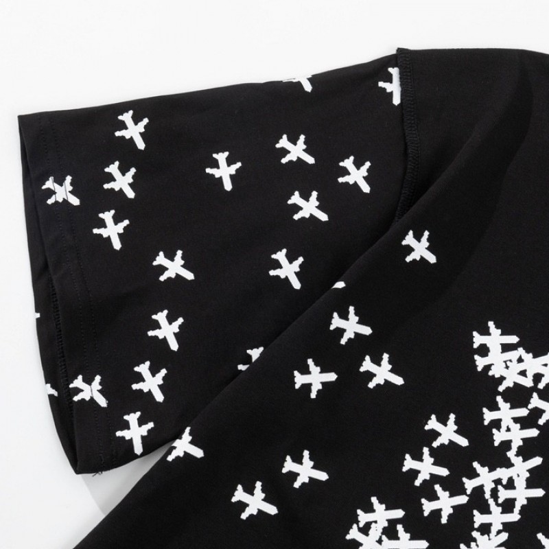 L0*is V*t0n 23ss small plane full print pattern gold classic T-shirt