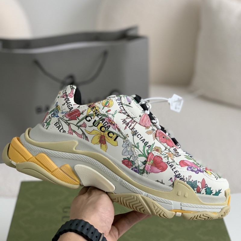 G*u*i X Ba*len*cia*ga Triple S Sneakers