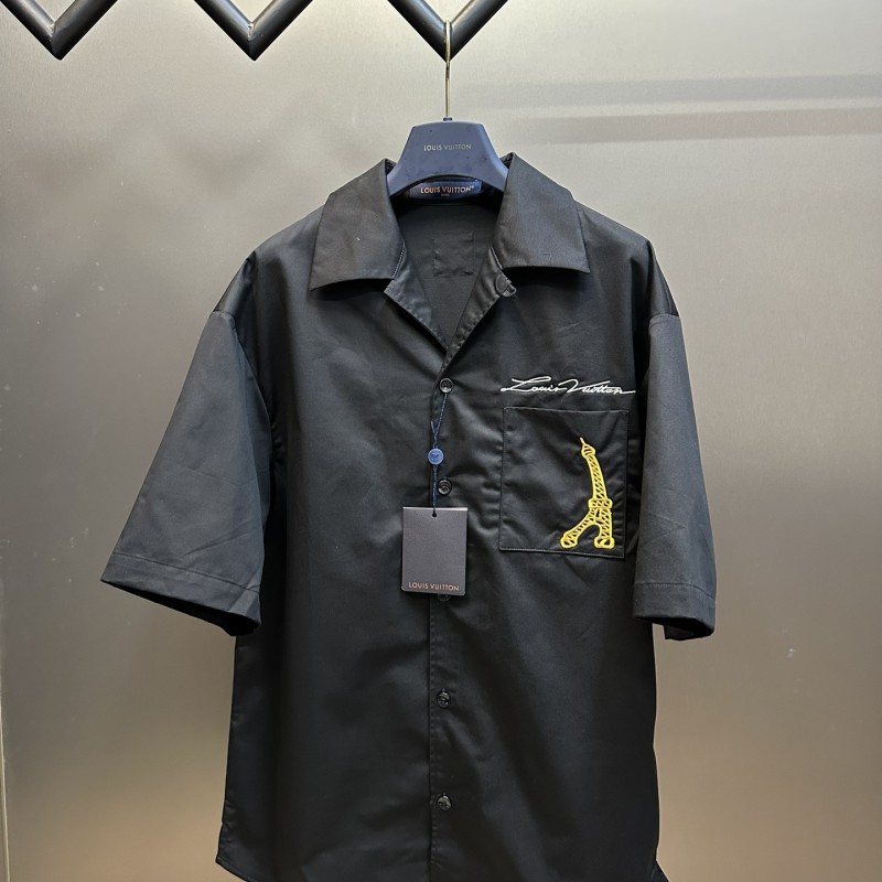 L0*is V*t0n Iron Tower embroidered monogrammed shirt