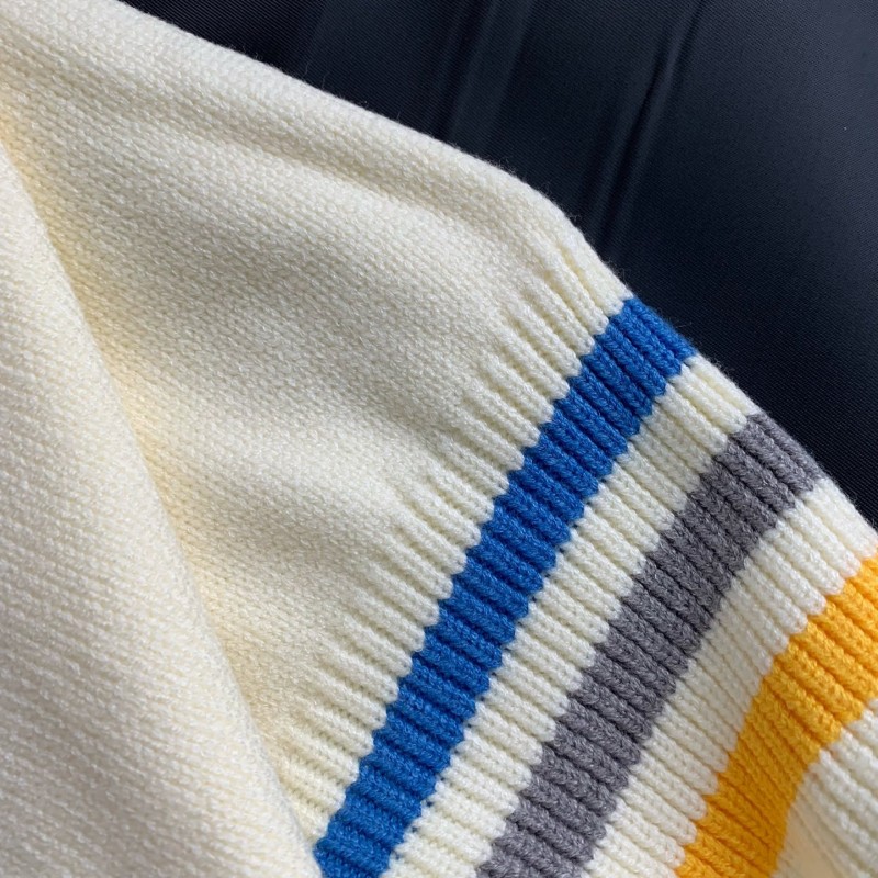 D*0r Monochrome striped knitted waistcoat