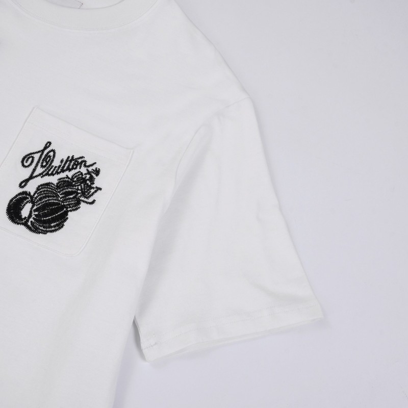 L0*is V*t0n 24ss new embroidered round neck t-shirt