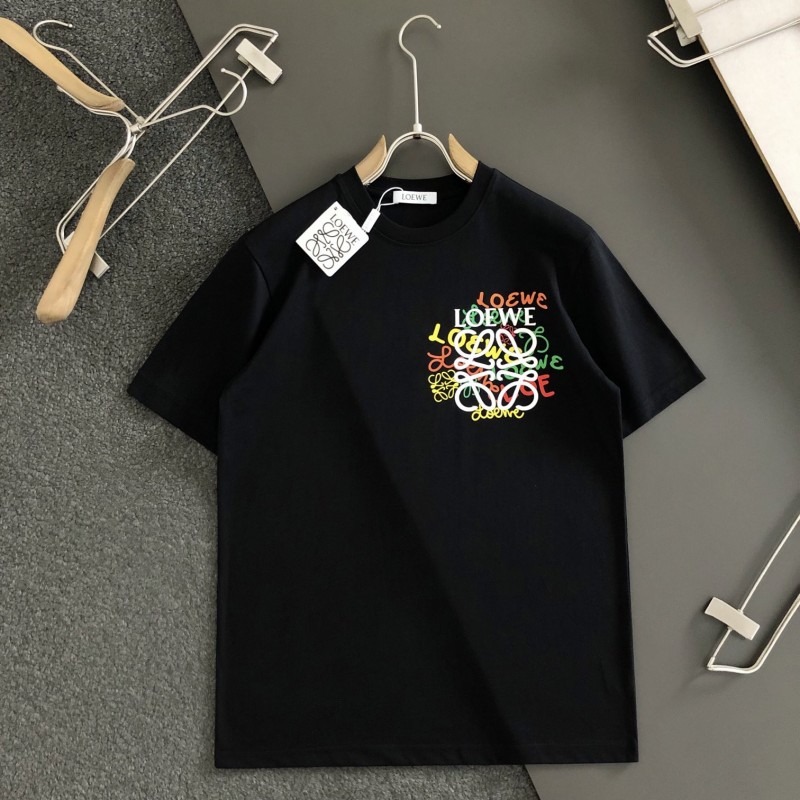 L0ew* Multi-logo color fusion T-shirt series