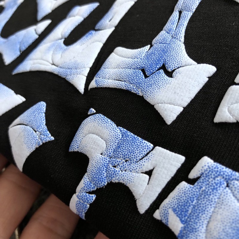 L0*is V*t0n Three-dimensional foam letter doodle round-neck t-shirt