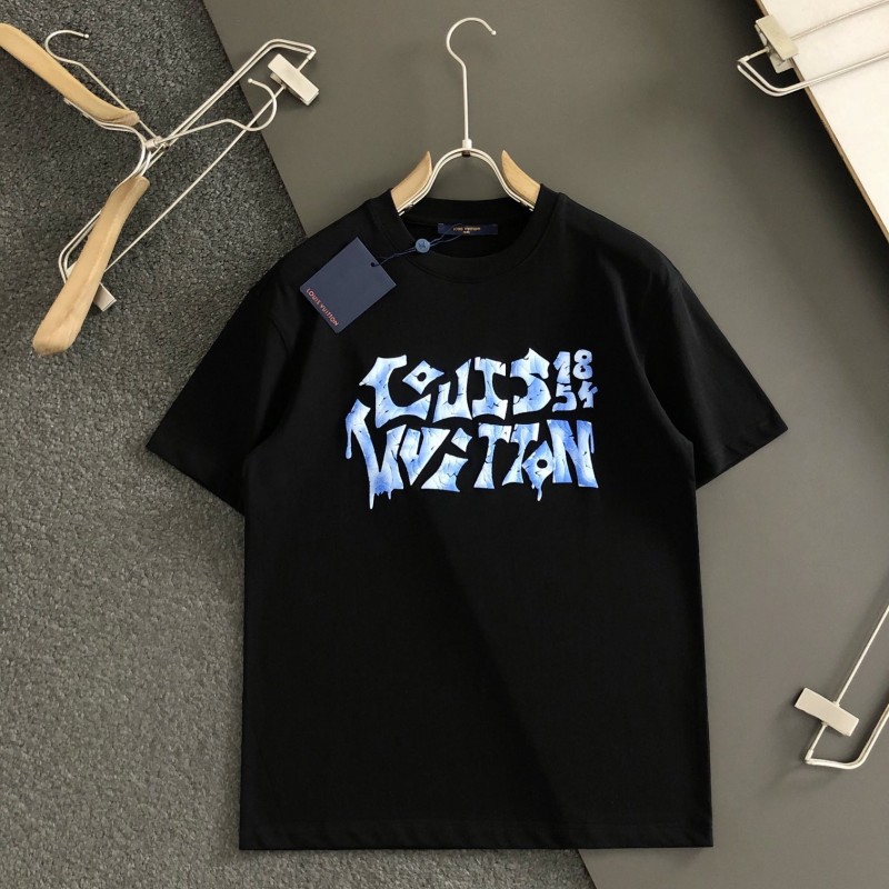 L0*is V*t0n Three-dimensional foam letter doodle round-neck t-shirt