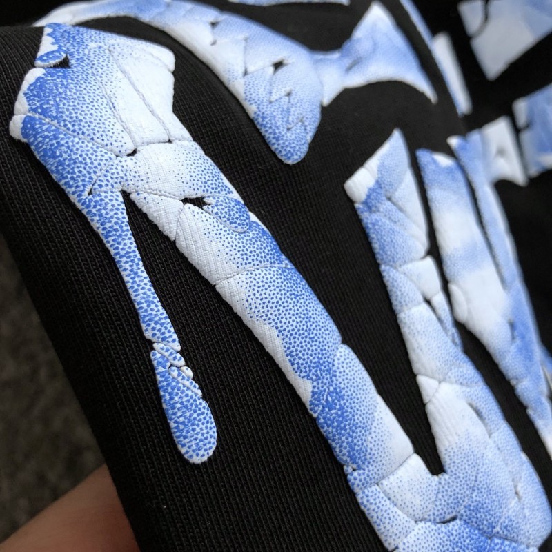 L0*is V*t0n Three-dimensional foam letter doodle round-neck t-shirt