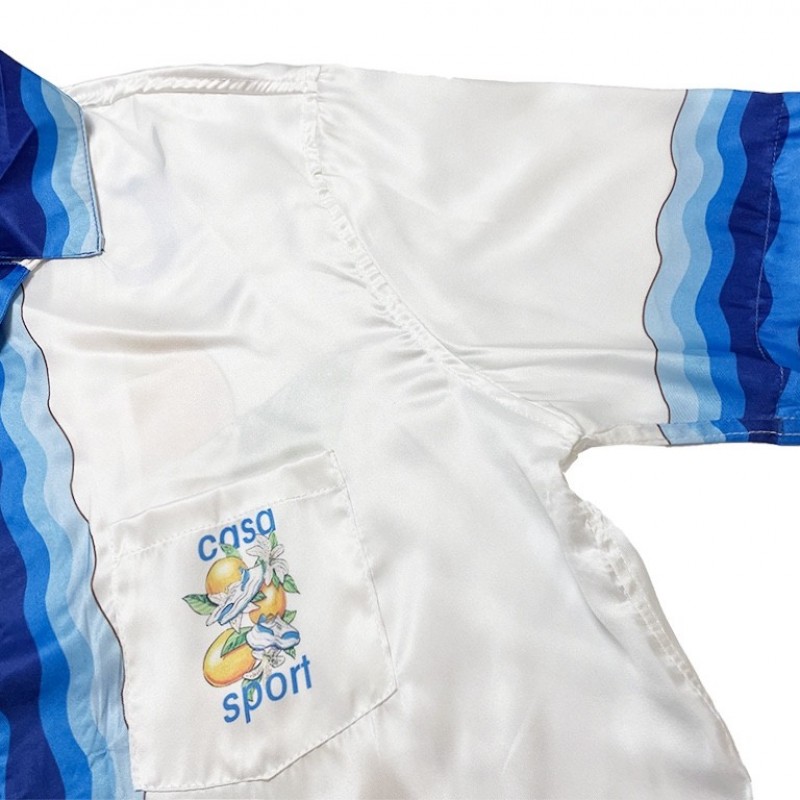 Casablanca 23SS white cactus tennis court shirt