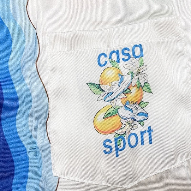 Casablanca 23SS white cactus tennis court shirt