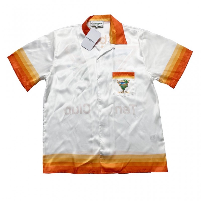 Casablanca 23SS white cactus tennis court shirt