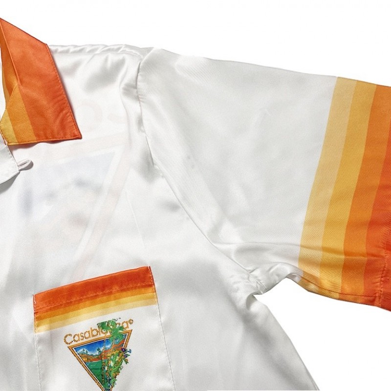 Casablanca 23SS white cactus tennis court shirt