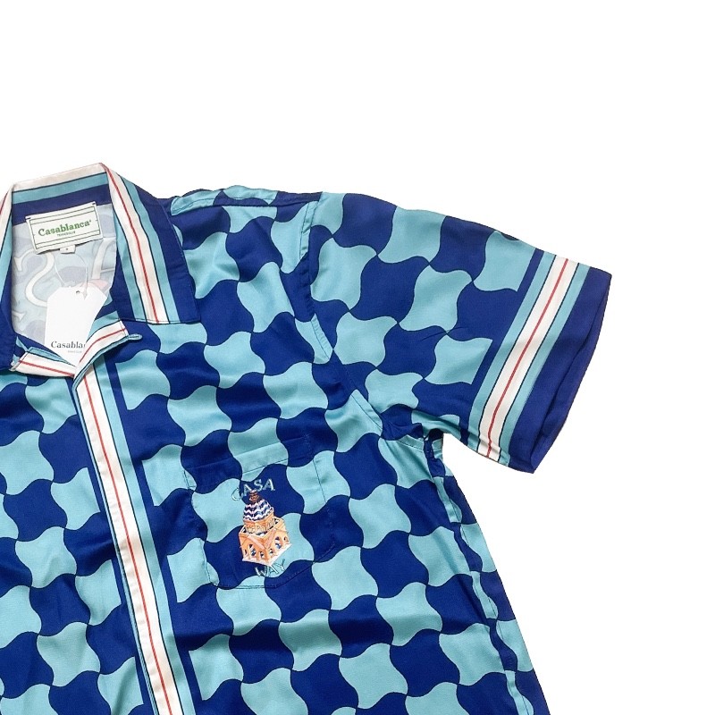 casablanca Di*m*nd-shaped castle, loose and trendy brand of short sleeves