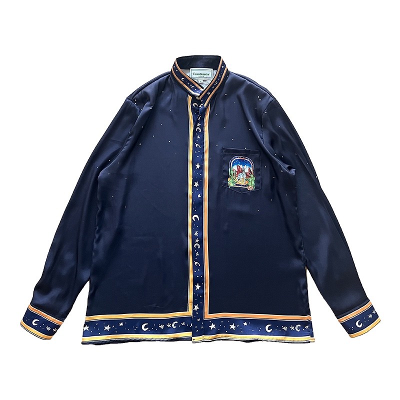 Casablanca 23SS Star Rabbit Cactus Hawaiian long sleeve shirt