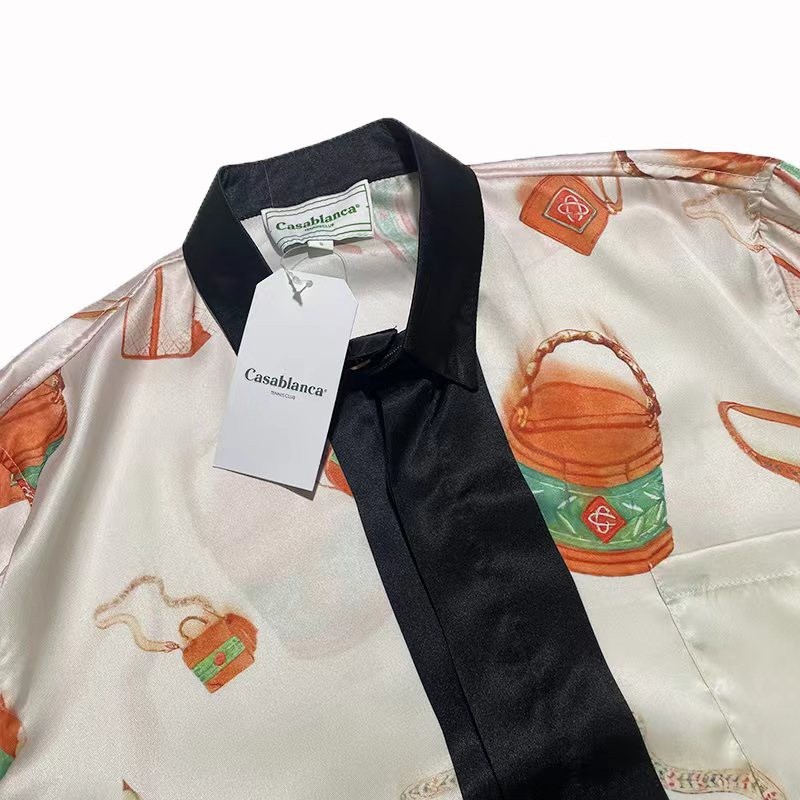 Casablanca Handbag long-sleeved shirt