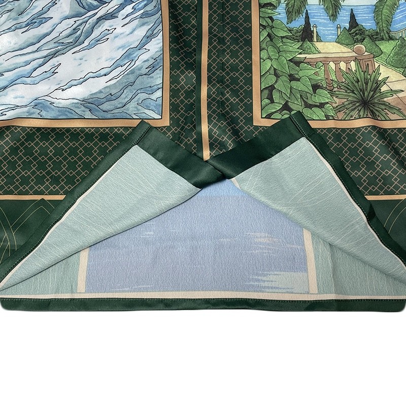 Casablanca Alchemy print sun and moon sign totem silk long-sleeved shirt