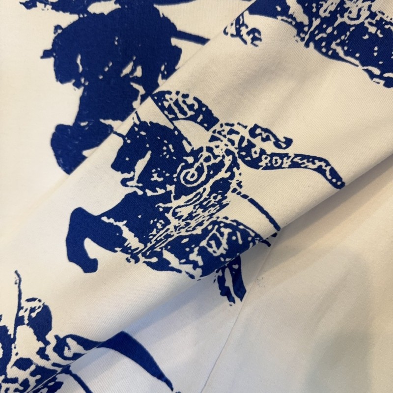 B**rry 2024ss the latest full-body knight texture sense printed cotton t-shirt