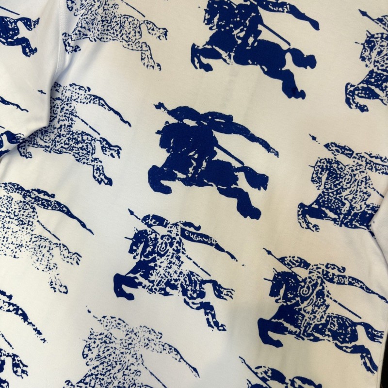 B**rry 2024ss the latest full-body knight texture sense printed cotton t-shirt