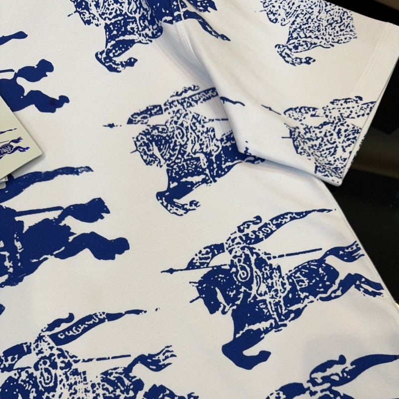 B**rry 2024ss the latest full-body knight texture sense printed cotton t-shirt