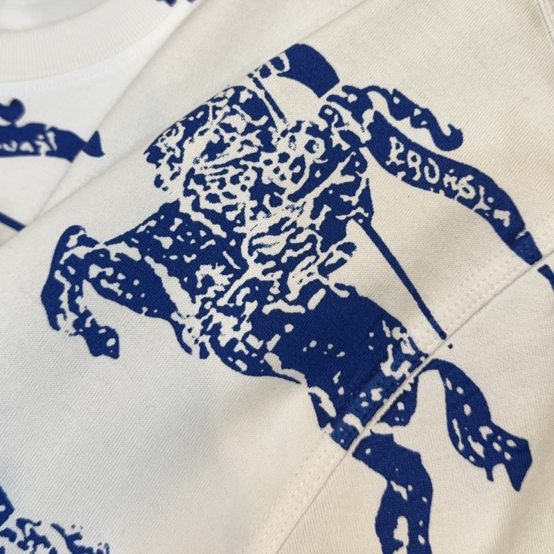 B**rry 2024ss the latest full-body knight texture sense printed cotton t-shirt