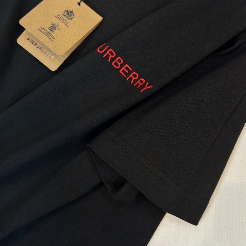 B**rry 2024ss latest logo embroidered cotton short-sleeved t-shirt