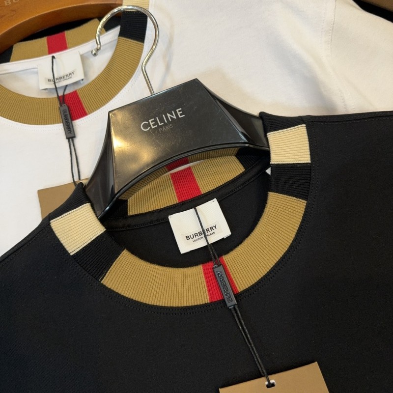 B**rry 2024ss latest logo embroidered cotton short-sleeved t-shirt