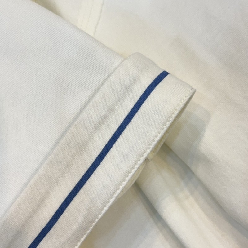 B**rry 2024ss the latest white cloth cuffs stitching small war horse printed cotton t-shirt