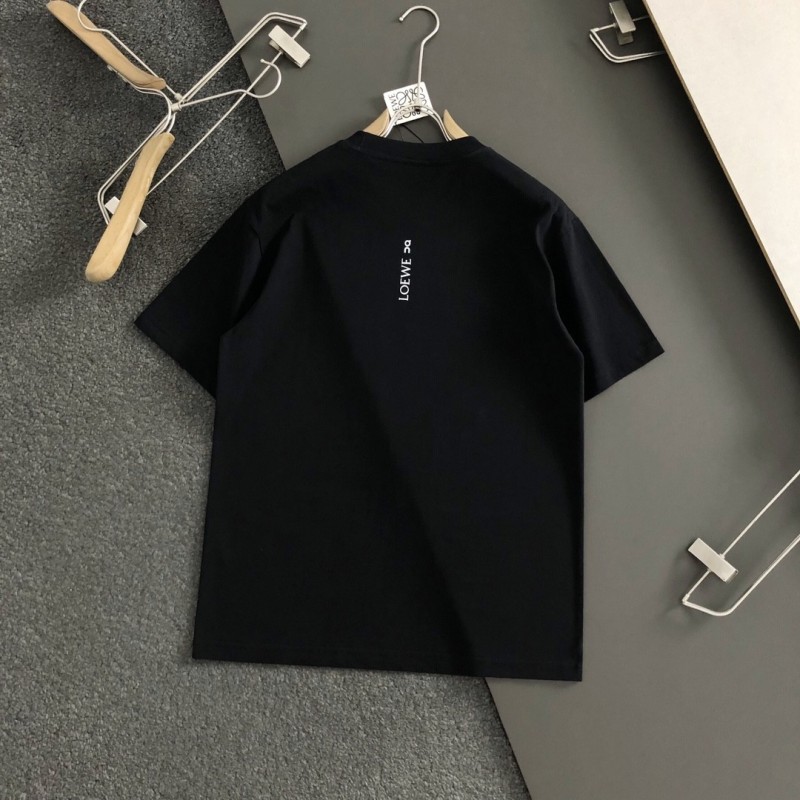 L0ew* Black reflective process printing T-shirt