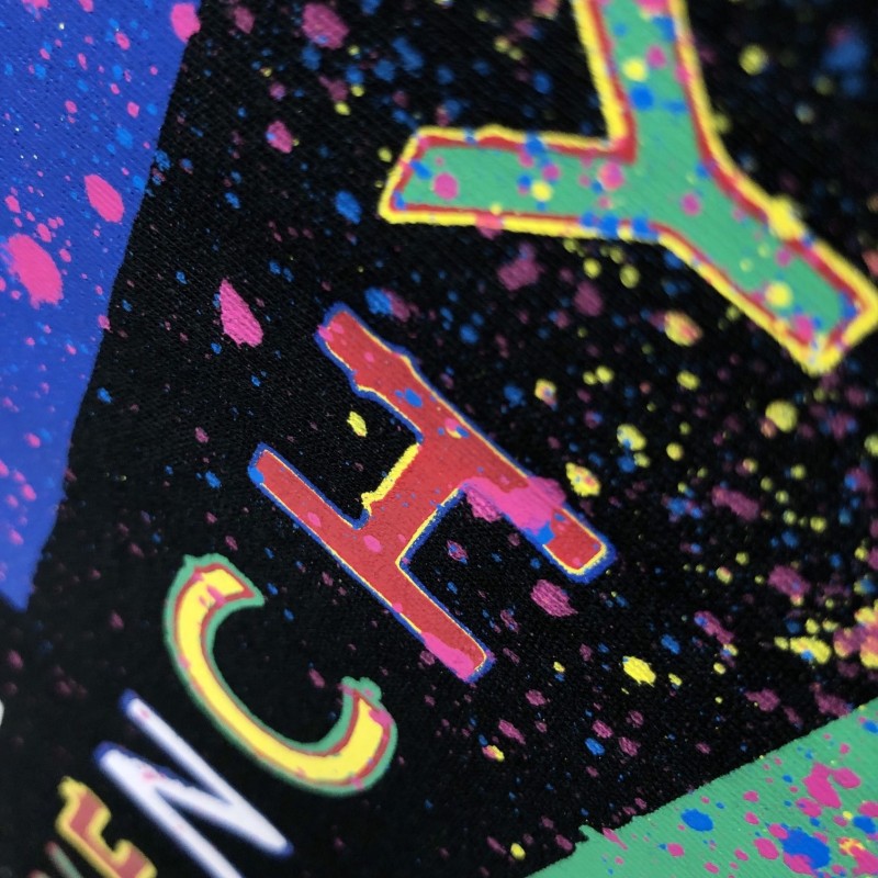 Givenchy Hand-painted colored splash-ink letters t-shirt