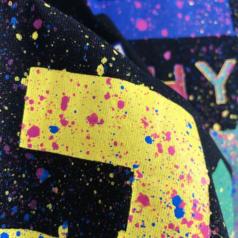 Givenchy Hand-painted colored splash-ink letters t-shirt