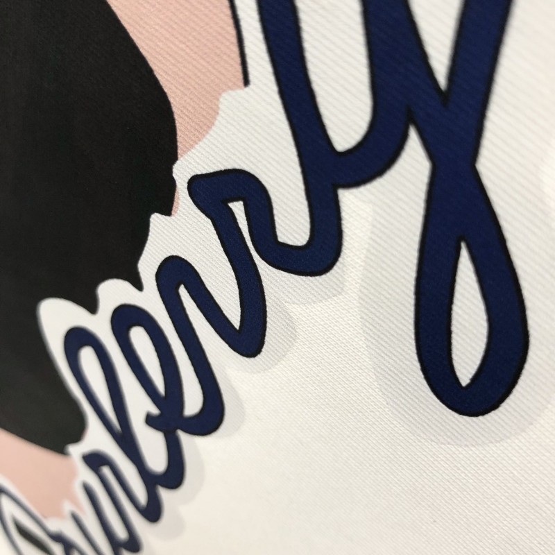 B**rry Black reachable duck cartoon footprint T-shirt