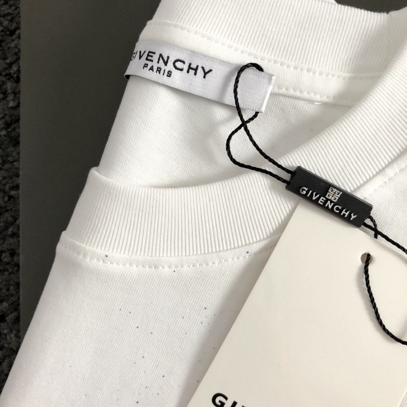 Givenchy Hand-painted colored splash-ink letters t-shirt