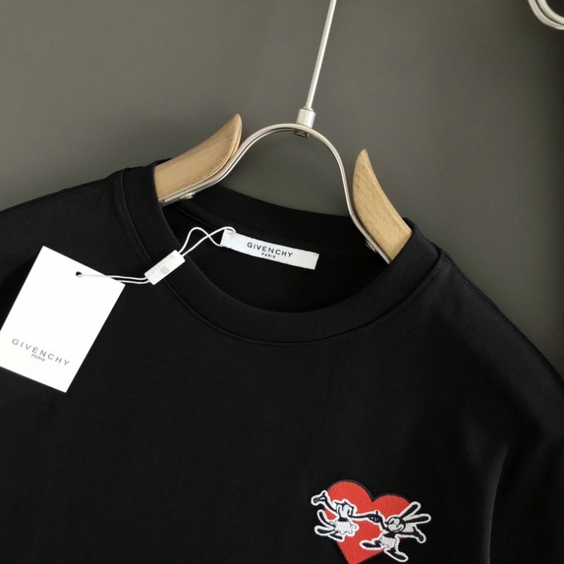 Givenchy Cartoon embroidery classic logo of love t-shirt